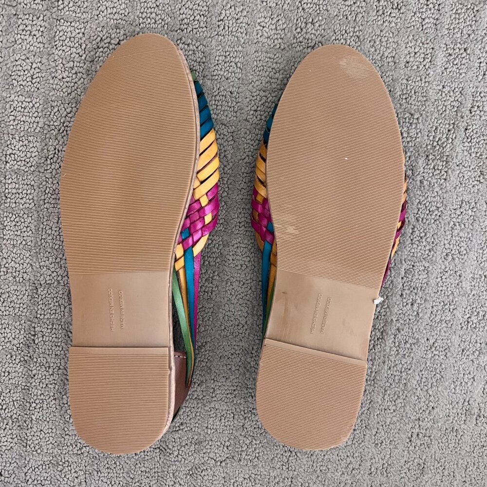 Armandos Hand-Woven Huaraches | Multicolor Traditional Mexican Leather Sandals - Picture 7 of 8